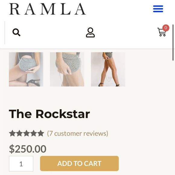 $250โMSRP - Ramla ROCKSTAR Bag - SILVER PEWTER COLOR Stud-like Look - Picture 4 of 6